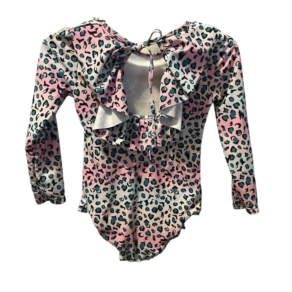 One piece rash guard swimsuit kids